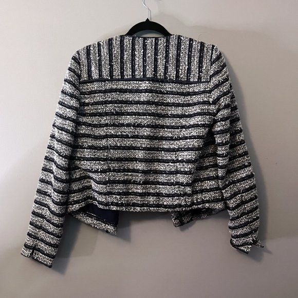 Tweed LOFT Blazer - black/white/blue - EUC - Picture 4 of 4